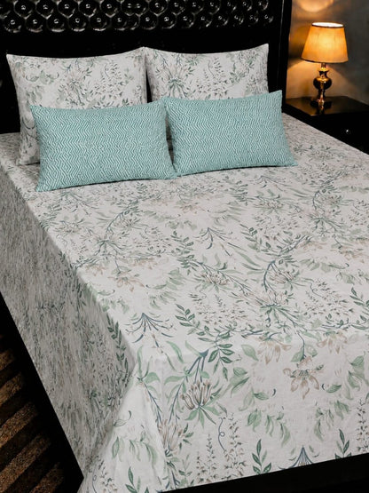 🔥 New Arrival 2026 | 5Pc Pure Cotton King Size Bedsheet Set | Export Quality | Full Printed | Double Bed Size 🔥