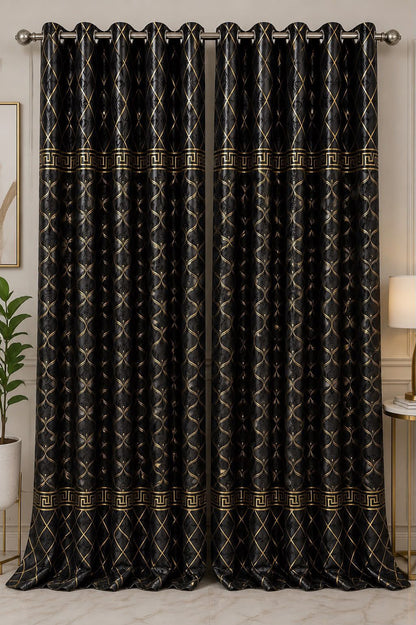 🍂 Premium Cozy Soft Velvet Curtains | 9 Ft Length | Ready To Hang | 10 Rings | Multiple Colors | Pair Rs. 5000 🍂