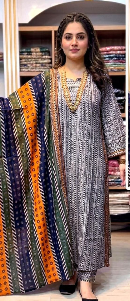 🌸 Premium Charizma Printed Lawn 3PC unstiched suit| New Arrival 2026 | Airjet Lawn Collection 🔥