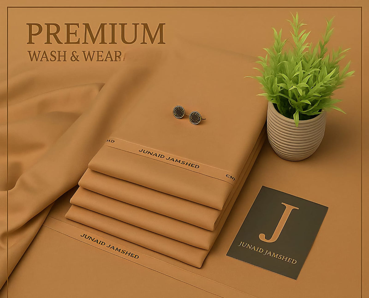 J. Men's Wash & Wear Unstitched Suit 4M – Soft Fall Fabric Collection 2026