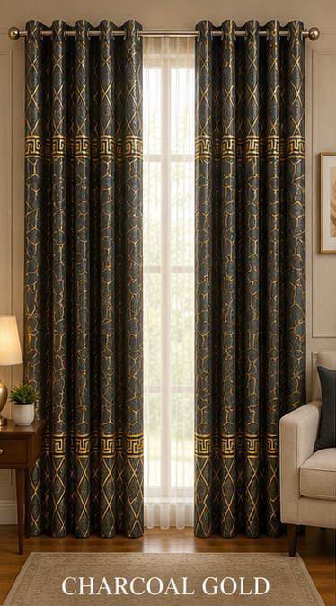 🍂 Premium Cozy Soft Velvet Curtains | 9 Ft Length | Ready To Hang | 10 Rings | Multiple Colors | Pair Rs. 5000 🍂