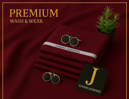 J. Men's Wash & Wear Unstitched Suit 4M – Soft Fall Fabric Collection 2026