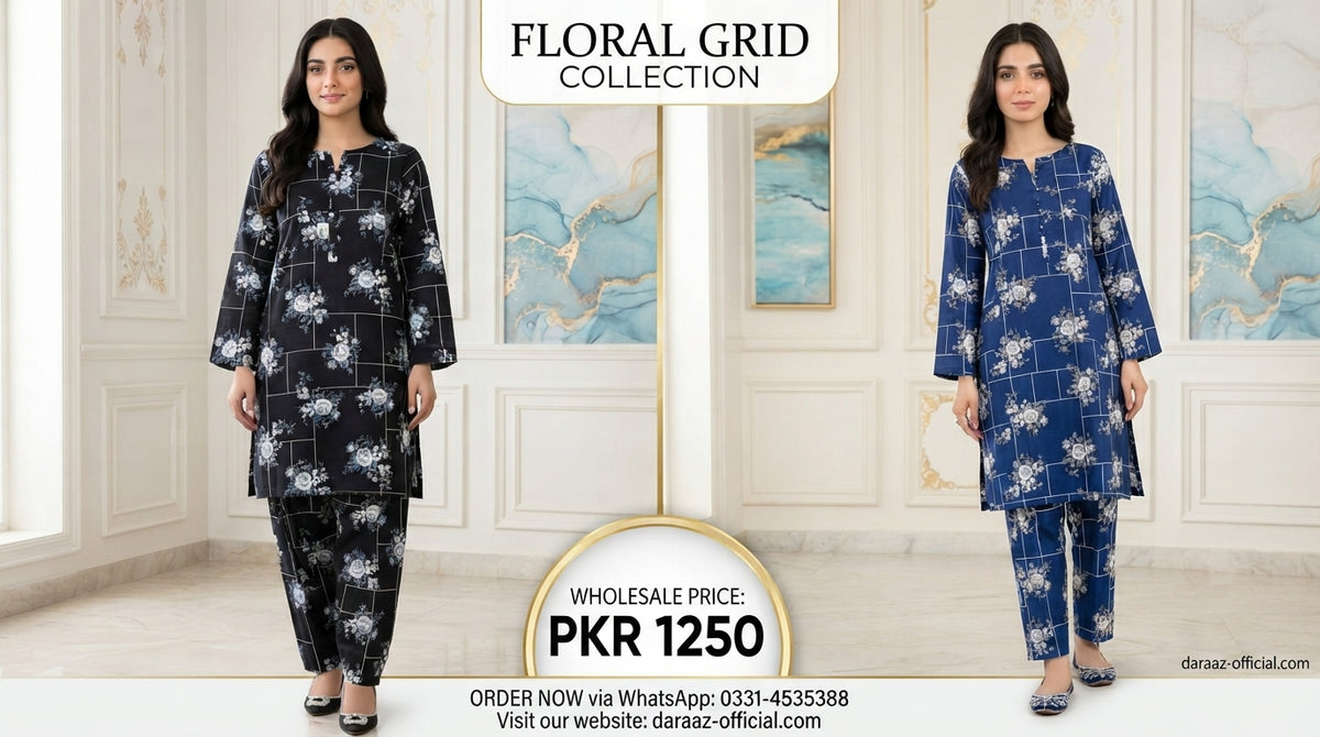Floral Elegance Printed 2-Piece Women's Suit | Premium Lawn Collection | Stylish Casual & Summer Wear
