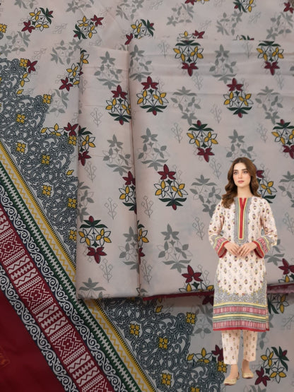 🌸 Floral Bloom Premium Digital Print 2PC Unstiched Suit| Summer Collection 2026 | Elegant Poly Cotton