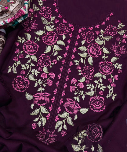 BECHTREE Premium Air-Jet Dhanak 3PC Winter Suit | Luxury Embroidered Collection 2026-27