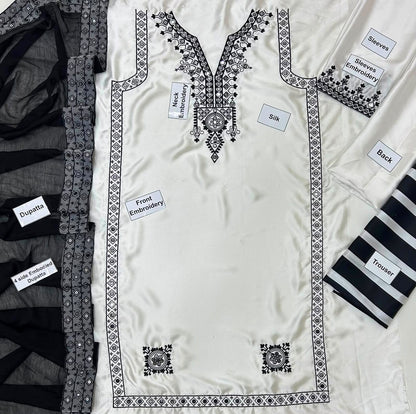 🔥 Charizma Silk Volume 2026 — Luxury Embroidered 3PC Shamose Silk Collection 🔥
