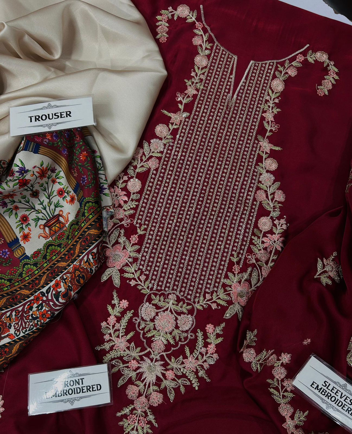 🔥 Abeera Khan Trending Silk Collection | Ethnic Wear D#435 | Premium 2PC Unstitched Silk Suit | Viral TikTok Dress 2026 😍✨
