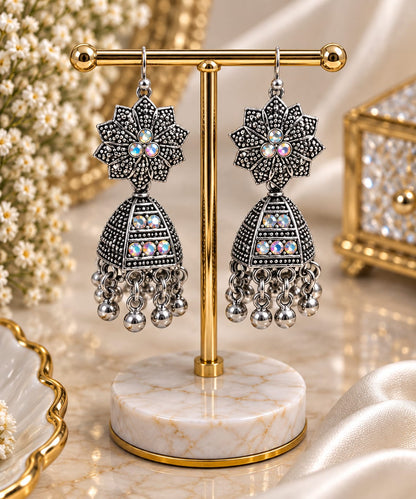 S925 Silver Plated Pearl Heart Earrings for Women - Premium Quality Crystal Tops