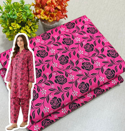 🌸 Floral Bloom Premium Digital Print 2PC Unstiched Suit| Summer Collection 2026 | Elegant Poly Cotton