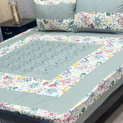 🔥 NEW ARRIVAL 2026 | PREMIUM EMBROIDERED 3PC COTTON KING SIZE BEDSHEET | LUXURY PATCH WORK COLLECTION 🔥