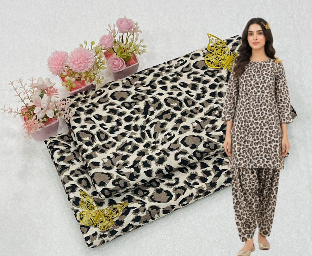 🌸 Floral Bloom Premium Digital Print 2PC Unstiched Suit| Summer Collection 2026 | Elegant Poly Cotton