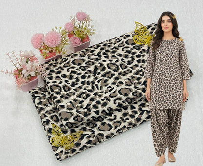 🌸 Floral Bloom Premium Digital Print 2PC Unstiched Suit| Summer Collection 2026 | Elegant Poly Cotton