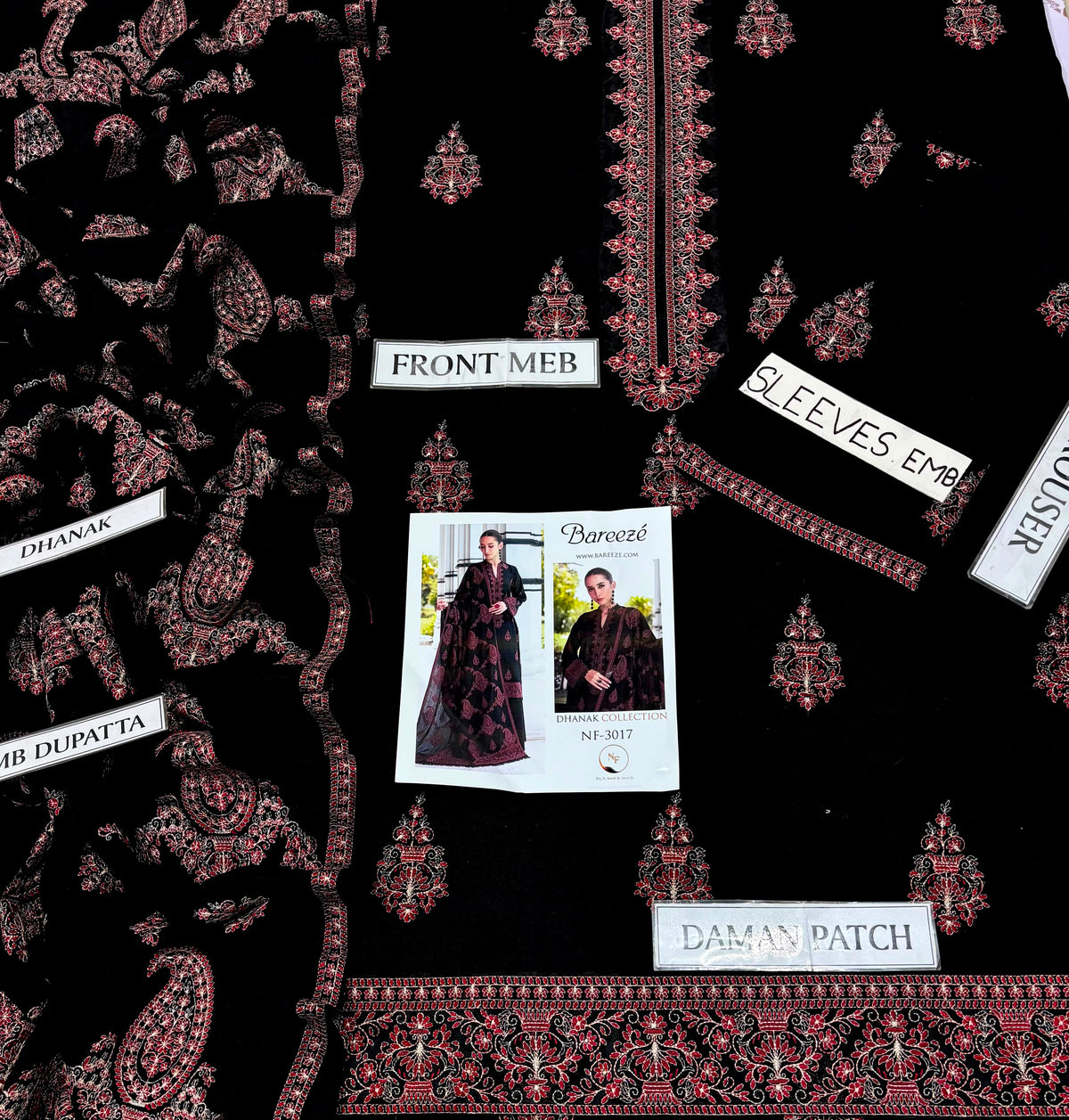 BAREEZE & BATIK Premium Winter Dhanak Collection 2026-27 | 3PC Heavy Embroidered Suits | Luxury Dhanak Shawl | PKR 7,000