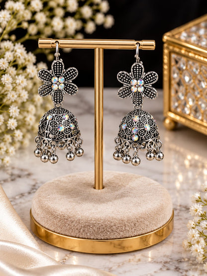 S925 Silver Plated Pearl Heart Earrings for Women - Premium Quality Crystal Tops