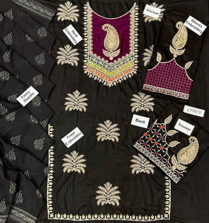 ETHNIC Silk Collection 2026 | Luxury 3PC Unstitched Embroidered Silk Suit | Digital Printed Fancy Dupatta | Premium Party Wear