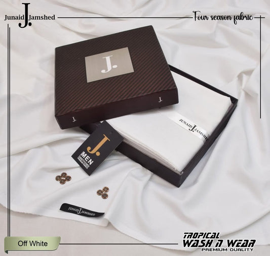 J. Junaid Jamshed Men's Premium Tropical Wash & Wear Fabric – Apricot
