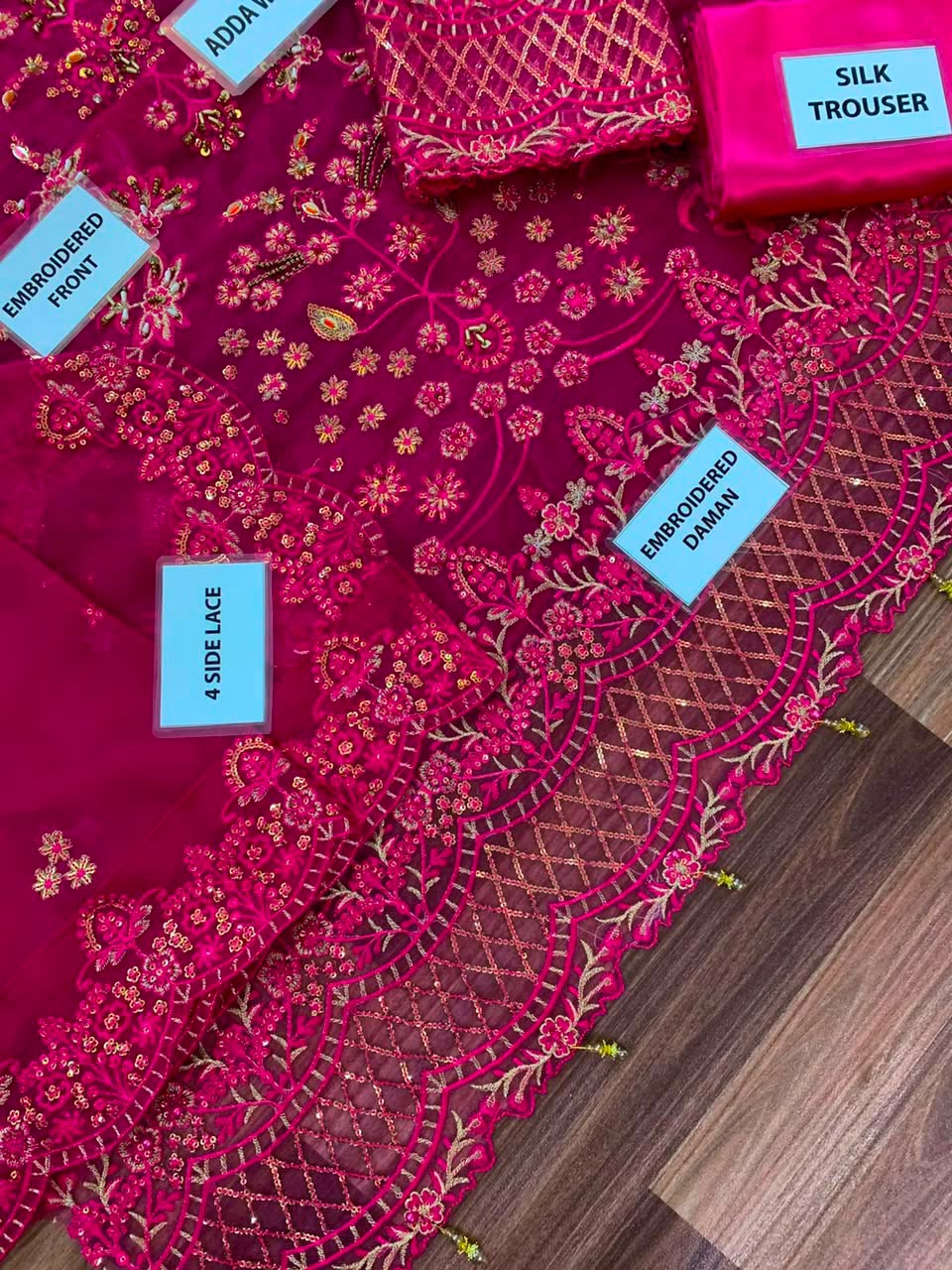Emaan Adeel Luxury Heavy Embroidered Chiffon 3PC Suit with Addawork, Cutwork & Tassel Details