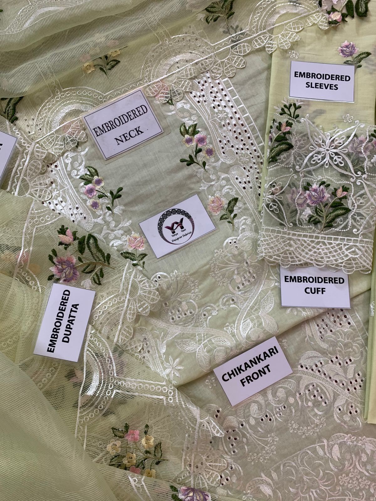 ELAF Premium Chickenkari Collection 2026 | 3Pc Heavy Embroidered Lawn Suit with Khaddi Net Dupatta
