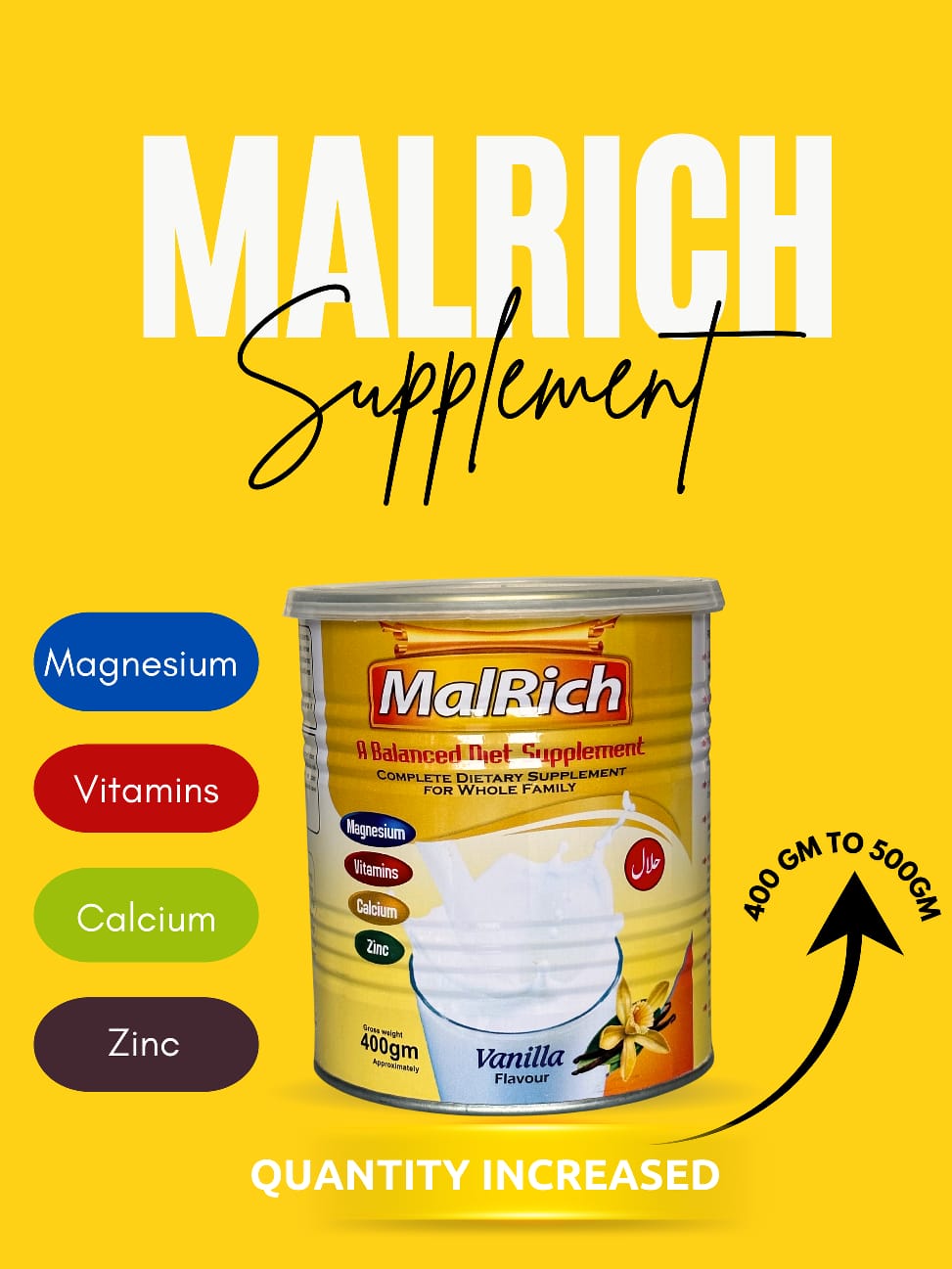 Malrich Milk Powder | Premium Nutritional Milk Formula | Rich & Creamy Milk Drink for Daily Use
