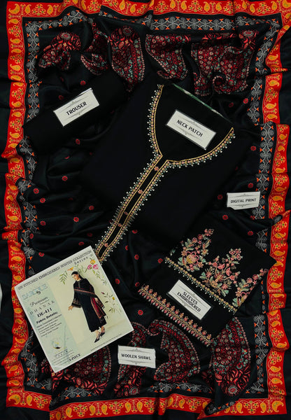 ✨ BAROQUE Premium Version | 3PC Luxury Winter Dhanak Collection 2026-27 | D# NF 411 | Premium Air-Jet Dhanak | Digital Printed Woolen Shawl