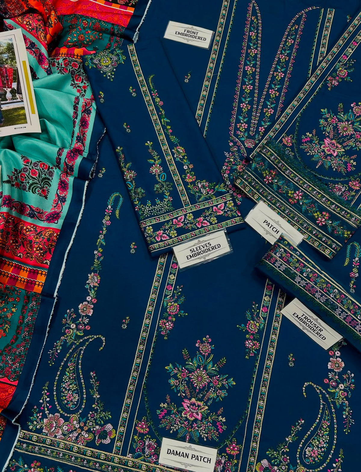 HUSSAIN REHAR Premium Version | Premium Air-Jet Dhanak | 3PC Heavy Embroidered Suit | Digital Printed Woolen Shawl | Rs. 7,000