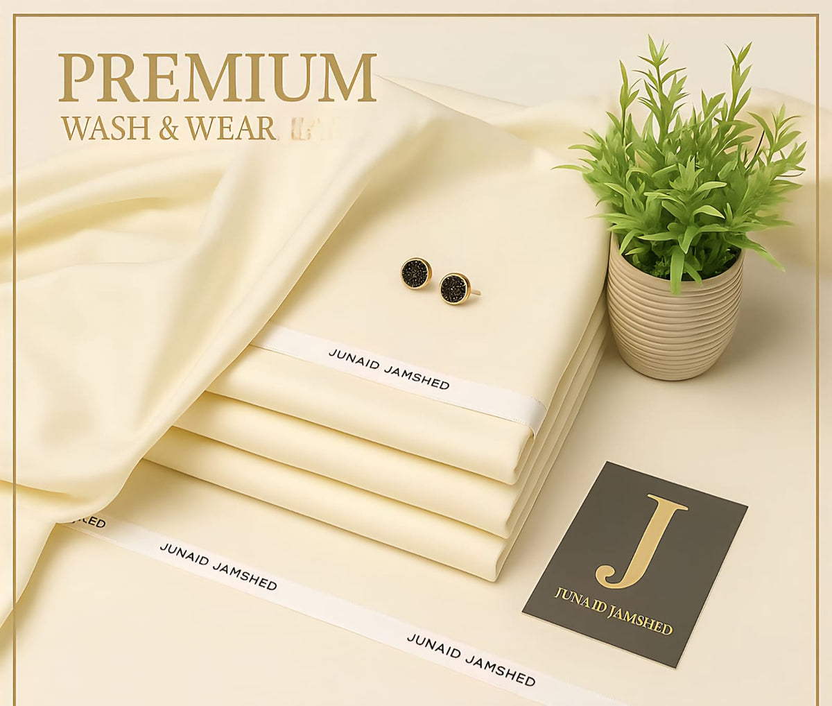 J. Men's Wash & Wear Unstitched Suit 4M – Soft Fall Fabric Collection 2026