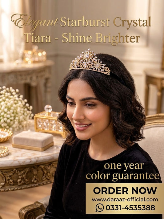 Elegant Rhinestone Floral Headband for Girls & Women – Premium Quality– One Year Color Guarantee