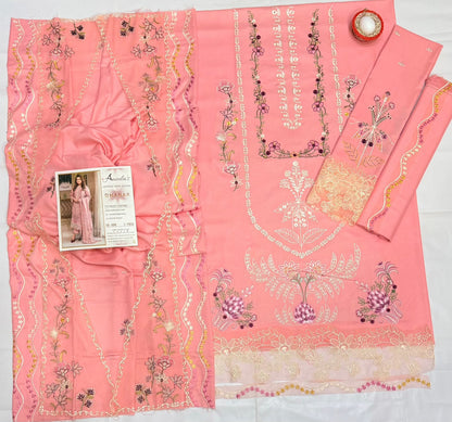 Aneela’s 6506 Premium Winter Dhanak Collection 2026–27 | Heavy Embroidered 3-Piece Suit with Shawl