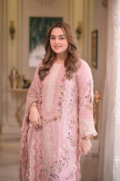 Aneela’s 6506 Premium Winter Dhanak Collection 2026–27 | Heavy Embroidered 3-Piece Suit with Shawl