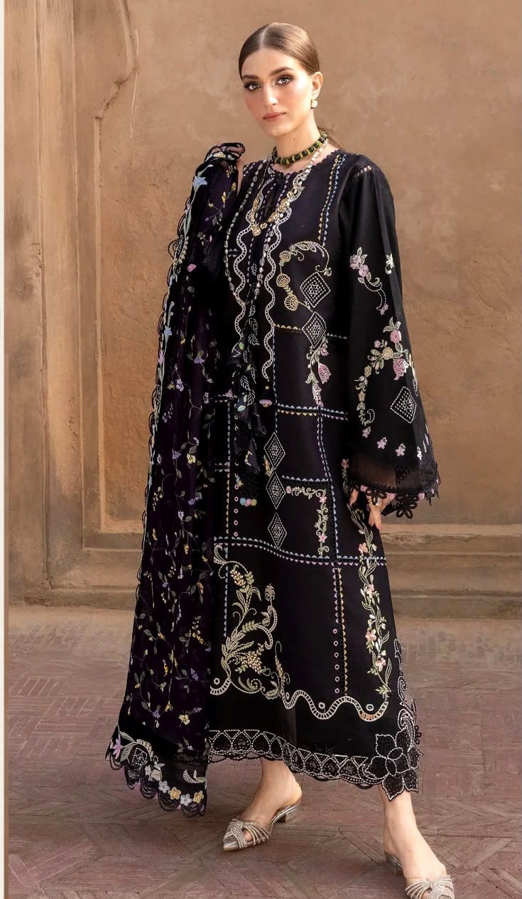 Crimson Dhanak Vol. 2026 – Heavy Embroidered 3pc Unstiched Suit with Digital Printed Pashmina Shawl