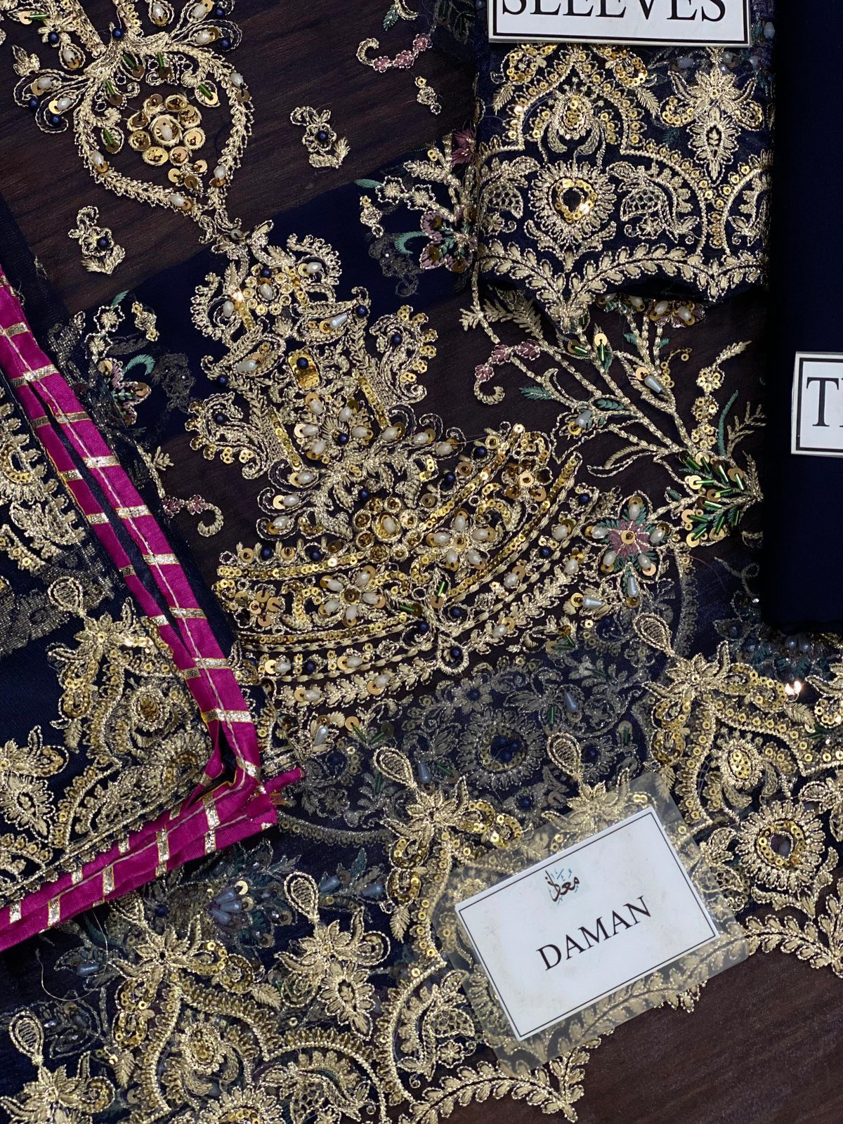 Charizma Premium Heavy Embroidered 3-Piece Unstitched Suit | Chiffon Adda Work | Bareeza Net Dupatta | Wholesale Rs. 8500