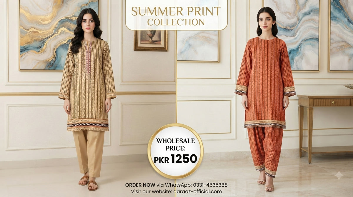 Floral Elegance Printed 2-Piece Women's Suit | Premium Lawn Collection | Stylish Casual & Summer Wear