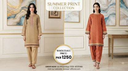 Floral Elegance Printed 2-Piece Women's Suit | Premium Lawn Collection | Stylish Casual & Summer Wear