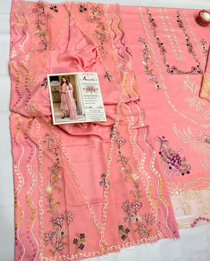 Aneela’s 6506 Premium Winter Dhanak Collection 2026–27 | Heavy Embroidered 3-Piece Suit with Shawl