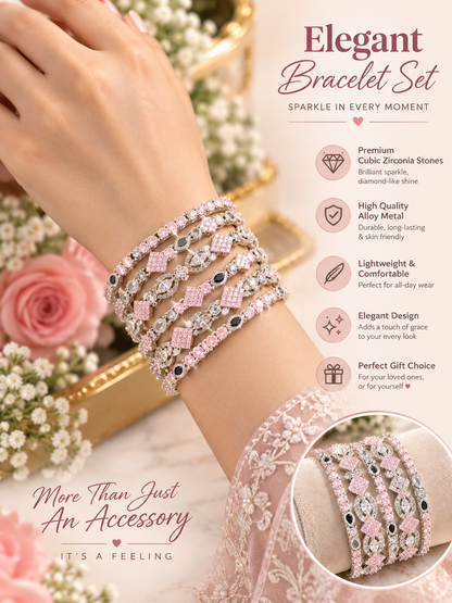 “Elegant Bracelet Set ✨ | Add a Touch of Sparkle”