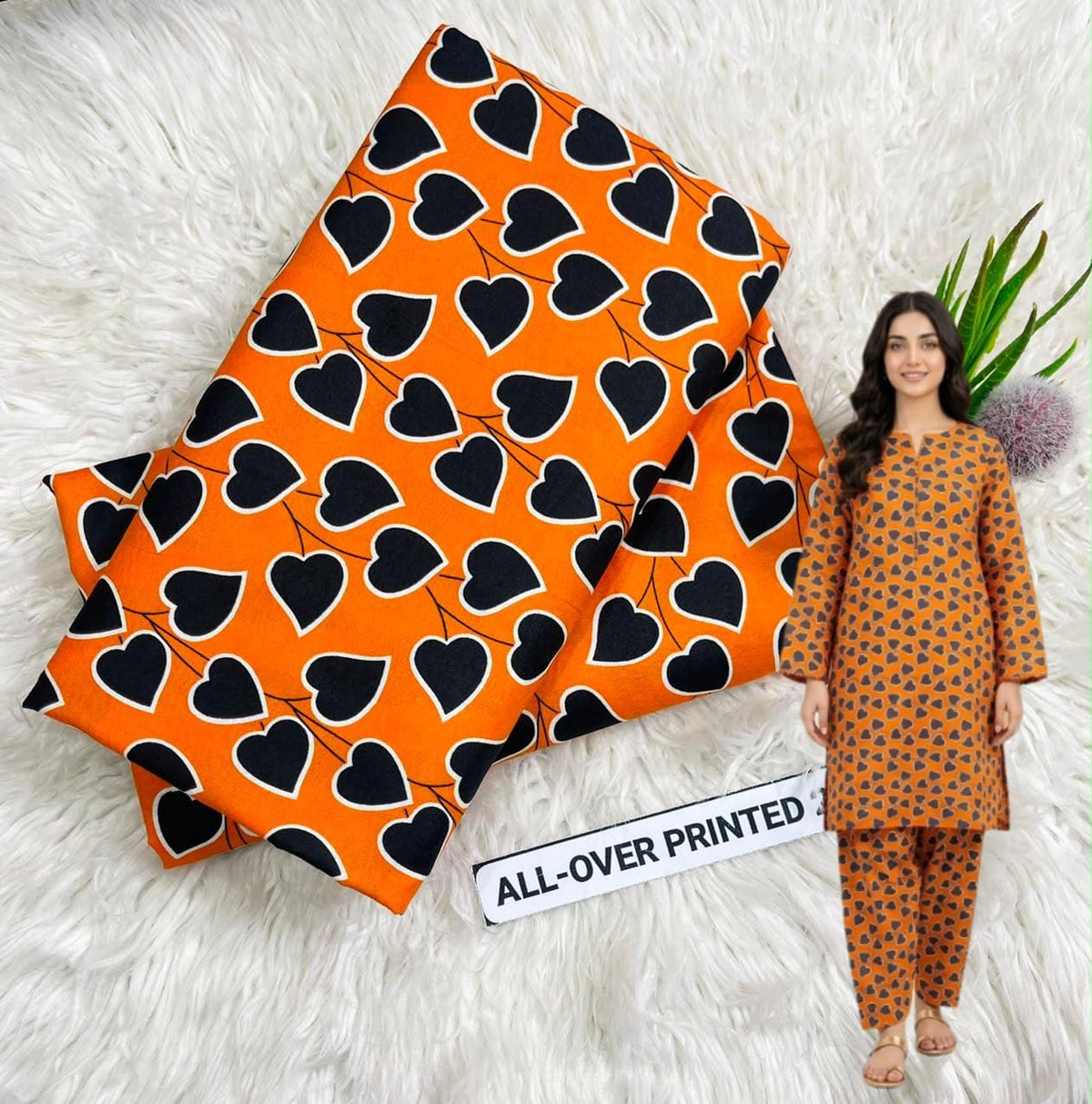 🌸 Floral Bloom Premium Digital Print 2PC Unstiched Suit| Summer Collection 2026 | Elegant Poly Cotton