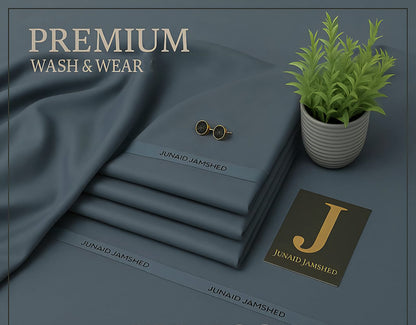 J. Men's Wash & Wear Unstitched Suit 4M – Soft Fall Fabric Collection 2026