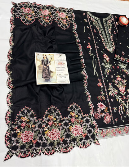 Qalamkar 6501 Premium Winter Dhanak Collection 2026–27 | Heavy Embroidered 3-Piece Suit