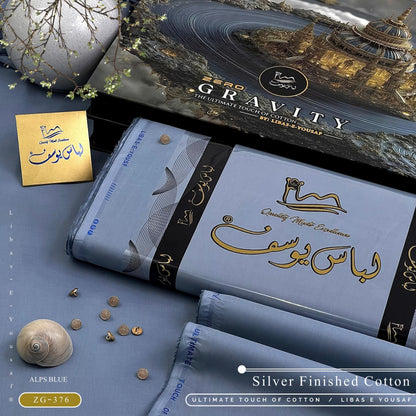 Libas-e-Yousaf Zero Gravity Cotton – Ultra Premium Summer Unstitched Collection (With Luxury Box & Metal Buttons)