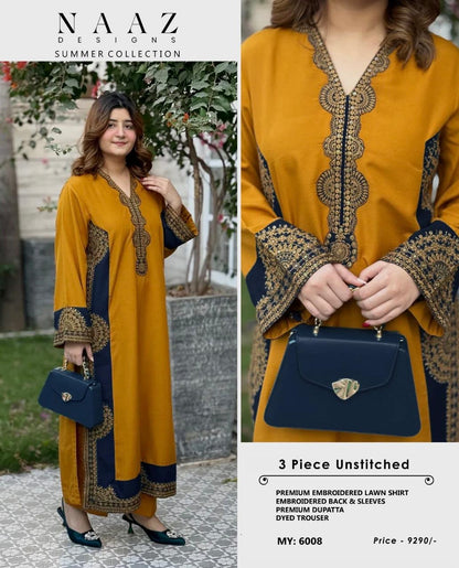 🌸 Naaz Luxury Embroidered Lawn Collection 2026 | Premium 2PC Unstiched Suit 🔥
