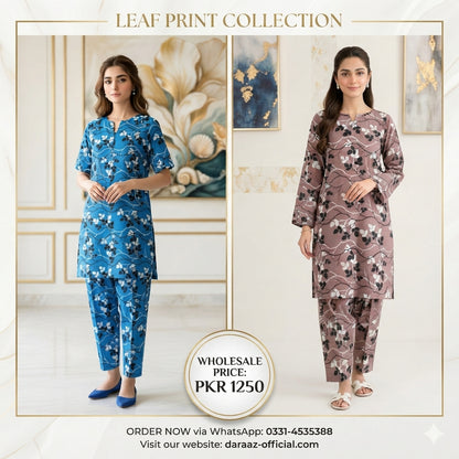 Floral Elegance Printed 2-Piece Women's Suit | Premium Lawn Collection | Stylish Casual & Summer Wear