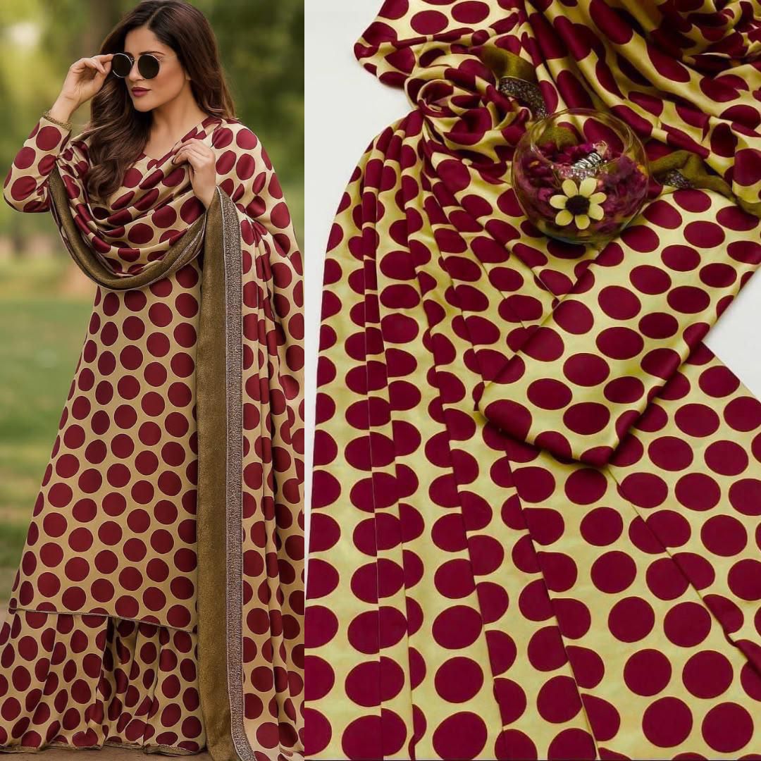 🌸 LULUSAR Premium Shamooz Silk 3PC Unstiched Suit| Digital Printed Luxury Collection 2026 🌸