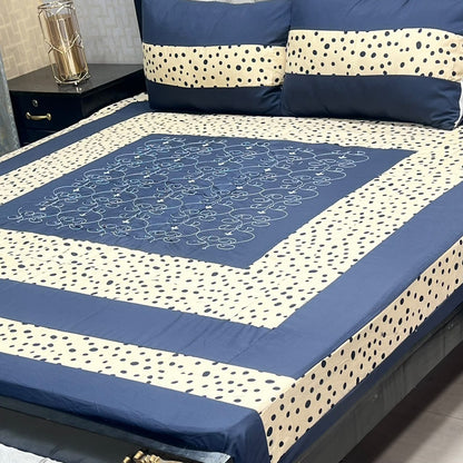🔥 NEW ARRIVAL 2026 | PREMIUM EMBROIDERED 3PC COTTON KING SIZE BEDSHEET | LUXURY PATCH WORK COLLECTION 🔥