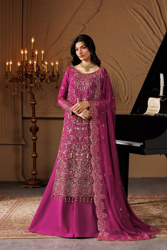 Emaan Adeel Luxury Heavy Embroidered Chiffon 3PC Suit with Addawork, Cutwork & Tassel Details