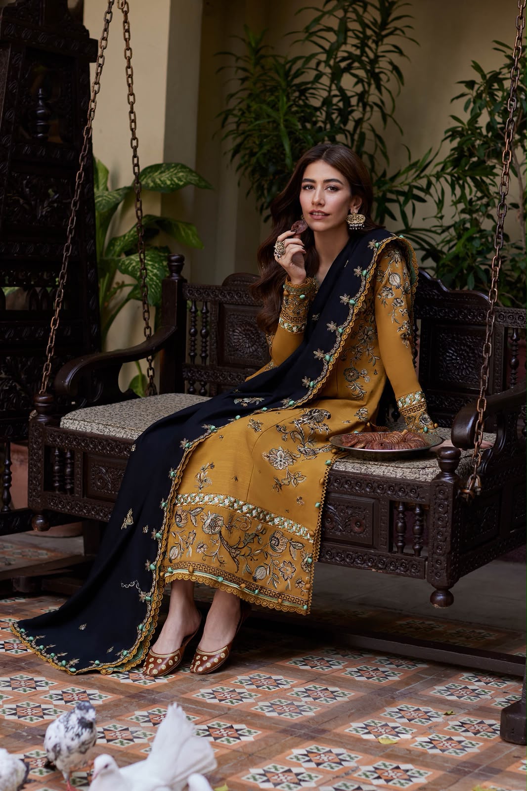 Zaha 6200 Premium Winter Dhanak Collection 2026-27 | Heavy Embroidered 3-Piece Suit