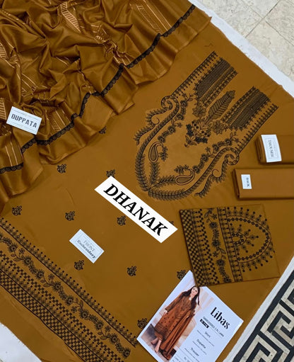 URGE 777 Premium Dhanak Heavy Embroidered 3PC Suit With Embroidered Dhanak Dupatta | Winter Collection 2026-27 | After Wash Guarantee