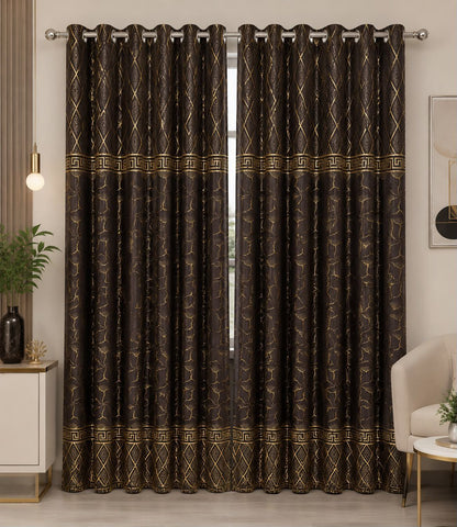 🍂 Premium Cozy Soft Velvet Curtains | 9 Ft Length | Ready To Hang | 10 Rings | Multiple Colors | Pair Rs. 5000 🍂