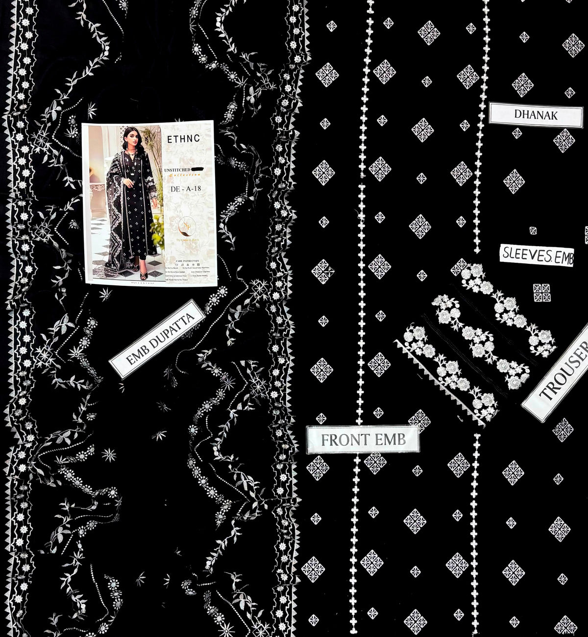 BAREEZE Premium Pure Dhanak 3PC Embroidered Suit | Heavy Thread Embroidery with Dhanak Shawl | Winter Collection 2026–27