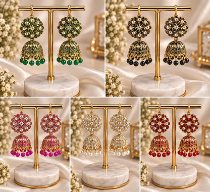 S925 Silver Plated Pearl Heart Earrings for Women - Premium Quality Crystal Tops