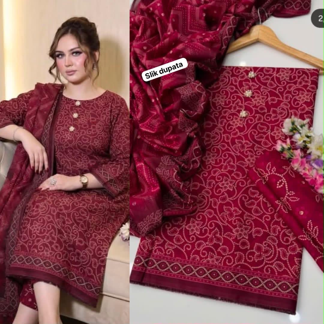 Lulusar Silk 3PC Unstitched Dress 2K26 | Premium Shamose Silk Digital Printed Collection | Printed Shirt, Dyed Trouser & Silk Dupatta